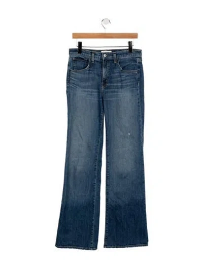 Pre-owned Nili Lotan Mid-rise Flared Jeans In Blue