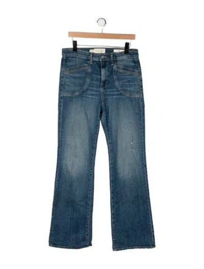 Pre-owned Nili Lotan Mid-rise Flared Jeans In Blue