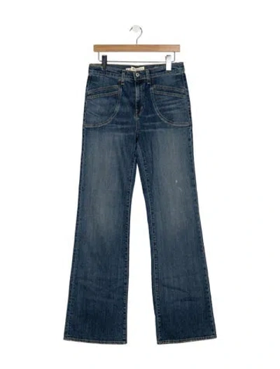 Pre-owned Nili Lotan Mid-rise Flared Jeans In Blue