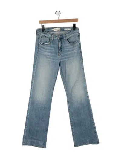 Pre-owned Nili Lotan Mid-rise Flared Jeans In Blue