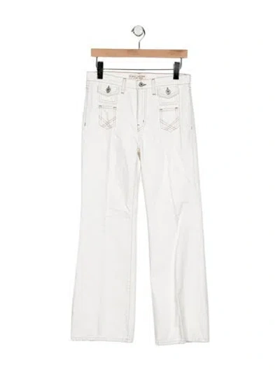 Pre-owned Nili Lotan Mid-rise Flared Jeans In Blue