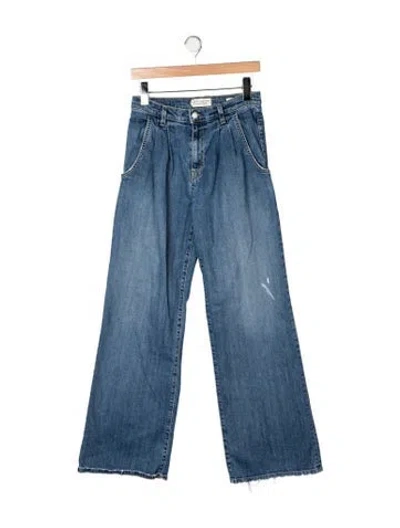 Pre-owned Nili Lotan Mid-rise Flared Jeans In Blue