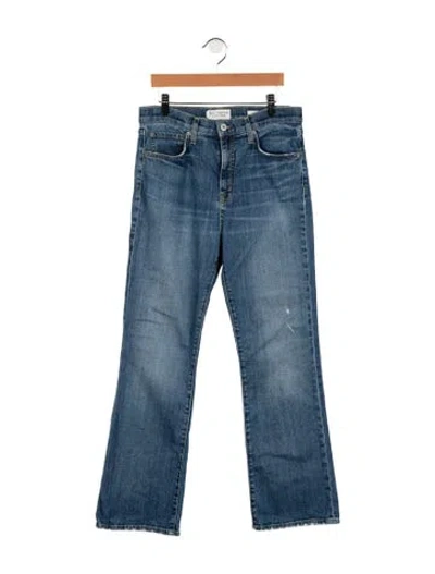 Pre-owned Nili Lotan Mid-rise Flared Jeans In Blue