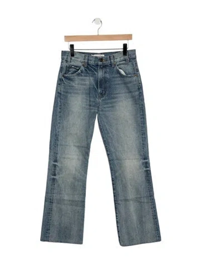 Pre-owned Nili Lotan Mid-rise Flared Jeans In Blue