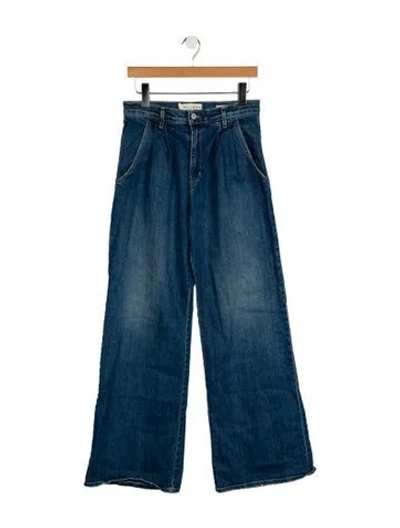 Pre-owned Nili Lotan Mid-rise Flared Jeans In Blue