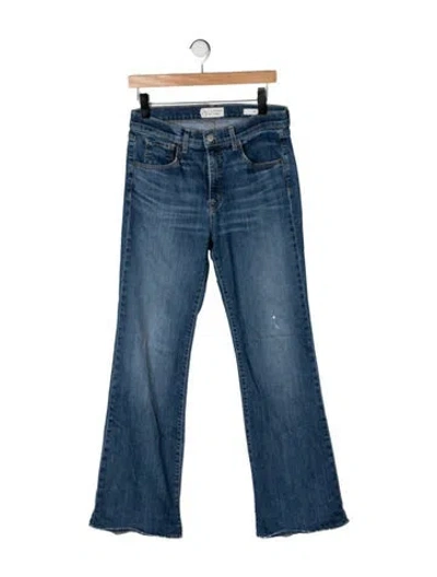 Pre-owned Nili Lotan Mid-rise Flared Jeans In Blue