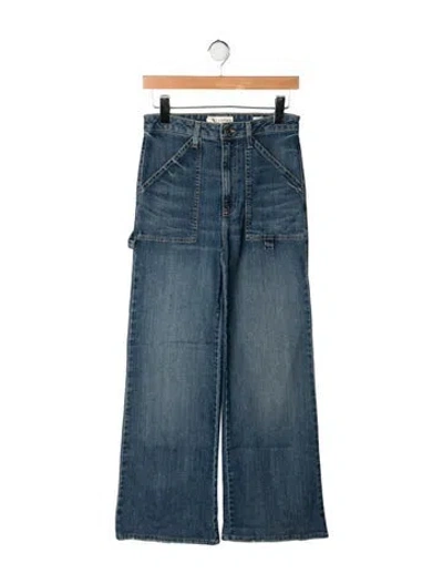 Pre-owned Nili Lotan Mid-rise Flared Jeans In Blue