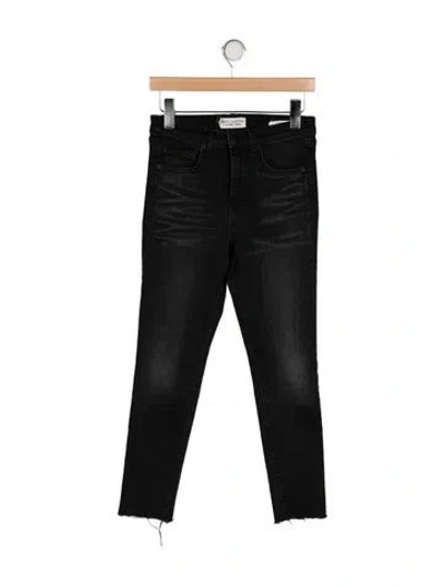 Pre-owned Nili Lotan Mid-rise Skinny Leg Jeans In Black
