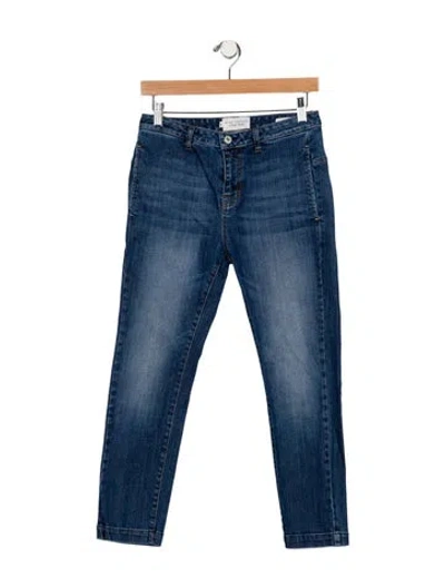Pre-owned Nili Lotan Mid-rise Skinny Leg Jeans In Blue