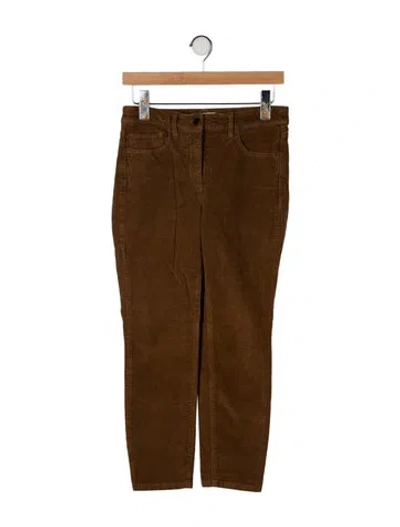 Pre-owned Nili Lotan Mid-rise Skinny Leg Jeans In Brown