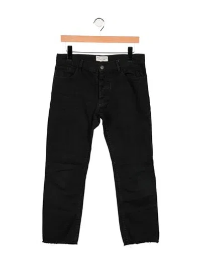 Pre-owned Nili Lotan Mid-rise Straight Leg Jeans In Black