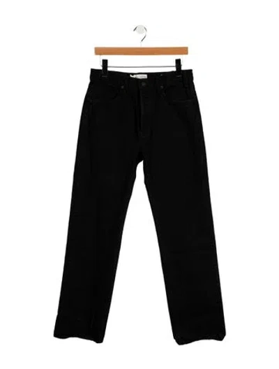 Pre-owned Nili Lotan Mid-rise Straight Leg Jeans In Black