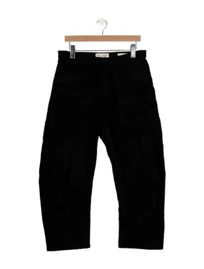 Pre-owned Nili Lotan Mid-rise Straight Leg Jeans In Black