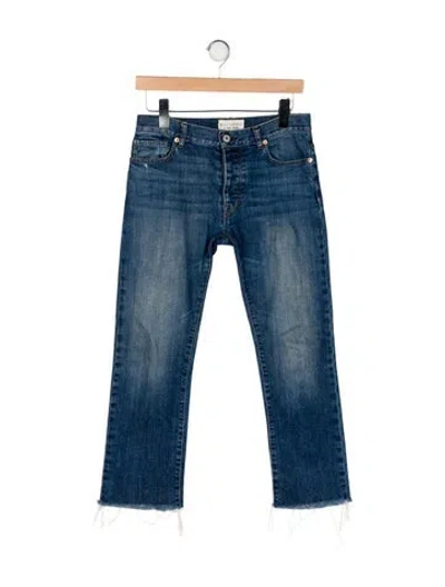 Pre-owned Nili Lotan Mid-rise Straight Leg Jeans In Blue