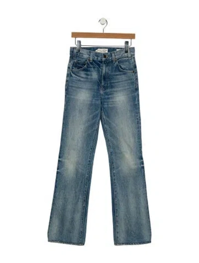 Pre-owned Nili Lotan Mid-rise Straight Leg Jeans In Blue