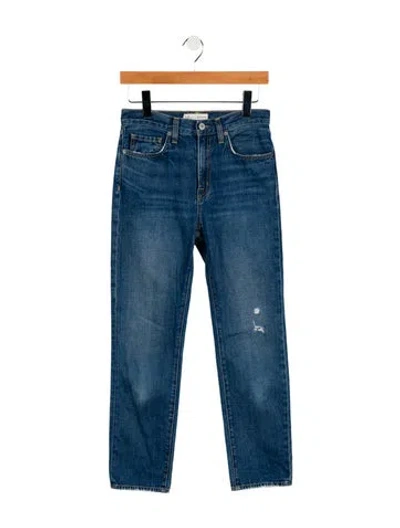 Pre-owned Nili Lotan Mid-rise Straight Leg Jeans In Blue