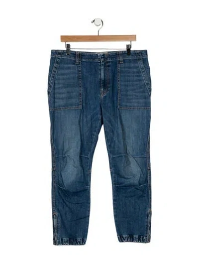 Pre-owned Nili Lotan Mid-rise Straight Leg Jeans In Blue