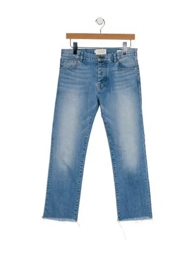 Pre-owned Nili Lotan Mid-rise Straight Leg Jeans In Blue