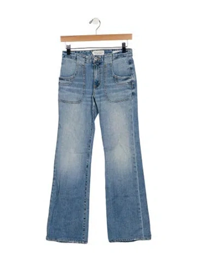 Pre-owned Nili Lotan Mid-rise Straight Leg Jeans In Blue