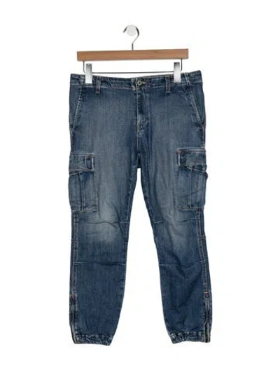 Pre-owned Nili Lotan Mid-rise Straight Leg Jeans In Blue