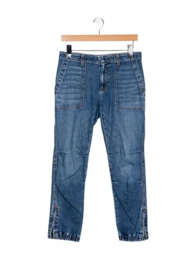 Pre-owned Nili Lotan Mid-rise Straight Leg Jeans In Blue