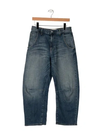 Pre-owned Nili Lotan Mid-rise Straight Leg Jeans In Blue