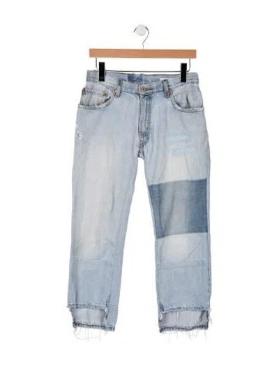 Pre-owned Nili Lotan Mid-rise Straight Leg Jeans In Blue