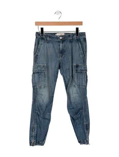 Pre-owned Nili Lotan Mid-rise Straight Leg Jeans In Blue