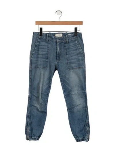 Pre-owned Nili Lotan Mid-rise Straight Leg Jeans In Blue