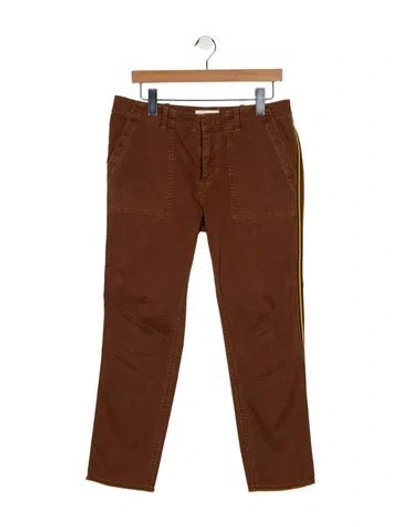 Pre-owned Nili Lotan Mid-rise Straight Leg Jeans In Brown