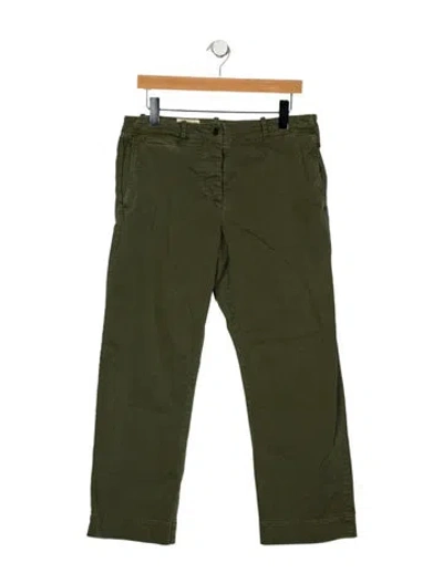 Pre-owned Nili Lotan Mid-rise Straight Leg Jeans In Green