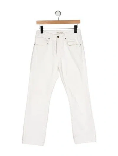 Pre-owned Nili Lotan Mid-rise Straight Leg Jeans In Neutral