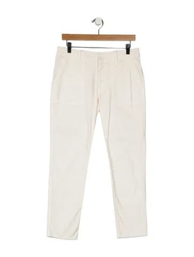 Pre-owned Nili Lotan Mid-rise Straight Leg Jeans In White