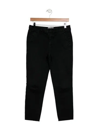 Pre-owned Nili Lotan Mid-rise Straight Leg Pants In Black