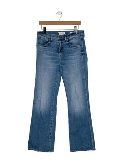 Pre-owned Nili Lotan Mid-rise Wide Leg Jeans In Blue