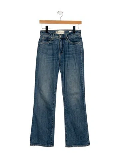 Pre-owned Nili Lotan Mid-rise Wide Leg Jeans In Blue