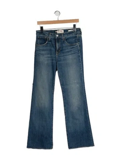 Pre-owned Nili Lotan Mid-rise Wide Leg Jeans In Blue