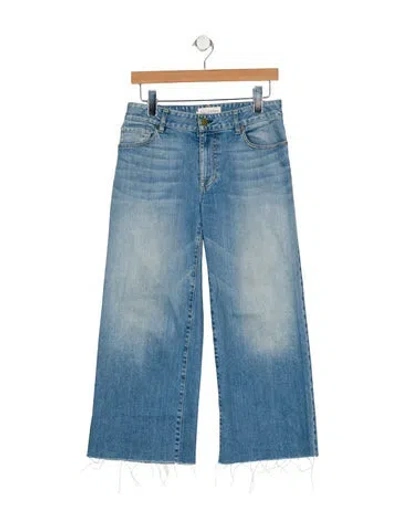 Pre-owned Nili Lotan Mid-rise Wide Leg Jeans In Blue
