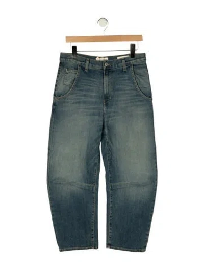 Pre-owned Nili Lotan Mid-rise Wide Leg Jeans In Blue