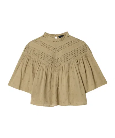 Nili Lotan Mikki Blouse In Green