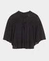 Nili Lotan Mikki Embroidered Broderie Anglaise Cotton-voile Blouse