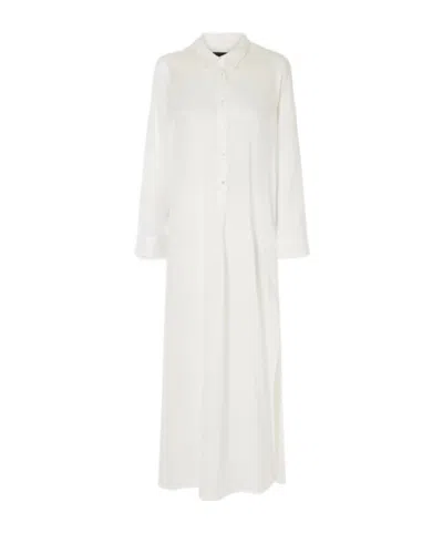 Nili Lotan Mina Cotton-voile Midi Dress In White