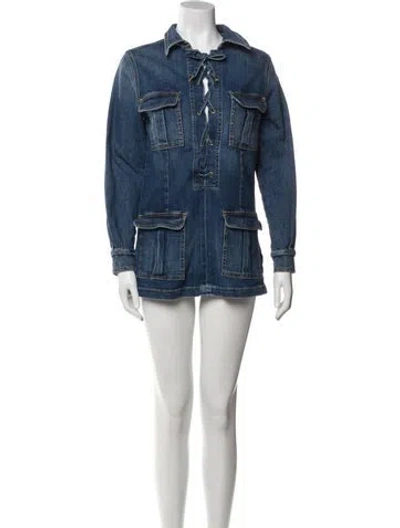 Pre-owned Nili Lotan Mini Dress In Blue