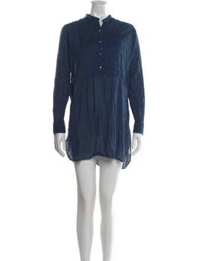 Pre-owned Nili Lotan Mini Dress In Blue