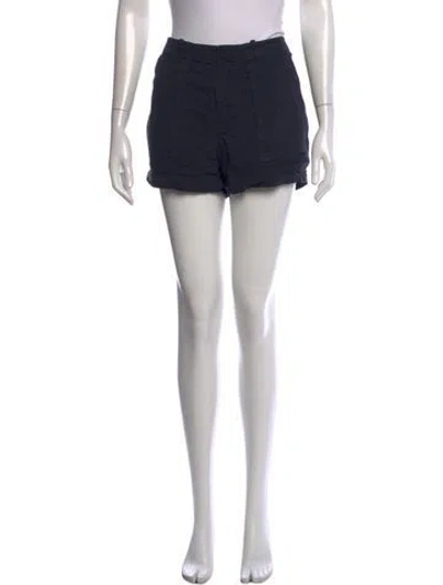 Pre-owned Nili Lotan Mini Shorts In Blue/metallic
