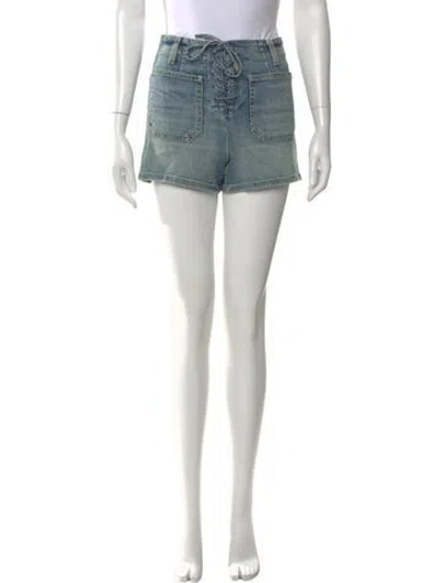 Pre-owned Nili Lotan Mini Shorts W/ Tags In Blue