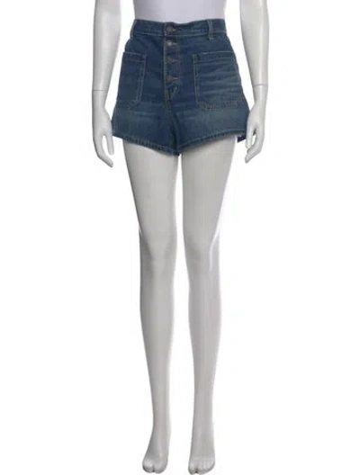 Pre-owned Nili Lotan Mini Shorts W/ Tags In Blue