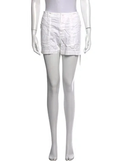 Pre-owned Nili Lotan Mini Shorts In White