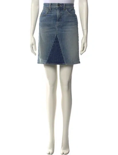 Pre-owned Nili Lotan Mini Skirt In Blue
