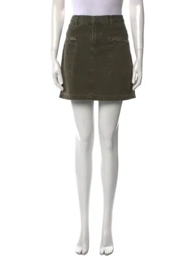 Pre-owned Nili Lotan Mini Skirt In Green